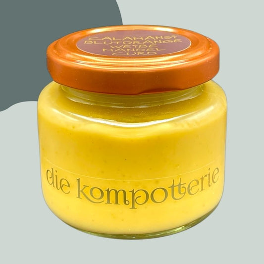 curd calamansi blutorange weiße mandel